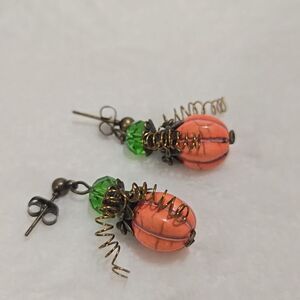 Handcrafted Pumpkin Earrings